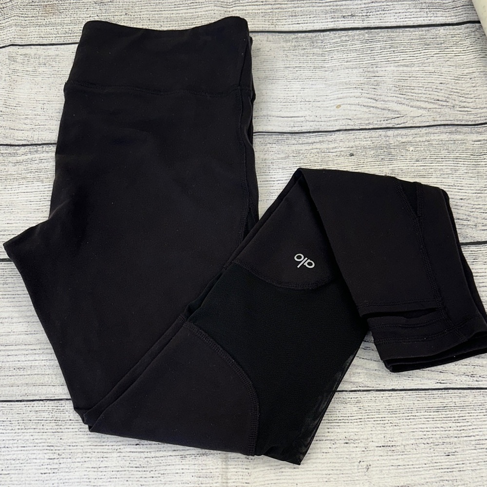 ALO Yoga Black Mesh Leggings - Picture 15 of 16